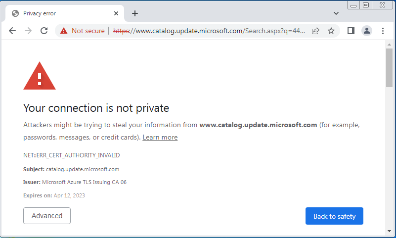 Chrome lỗi ERR_CERT_AUTHORITY_INVALID trên Windows 7