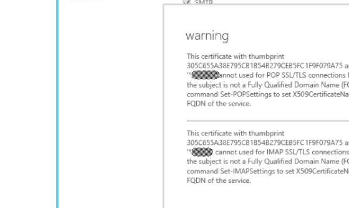 Thiết lập Wildcard SSL Certificate POP/IMAP Exchange